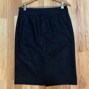 J Crew black wool blend pencil skirt